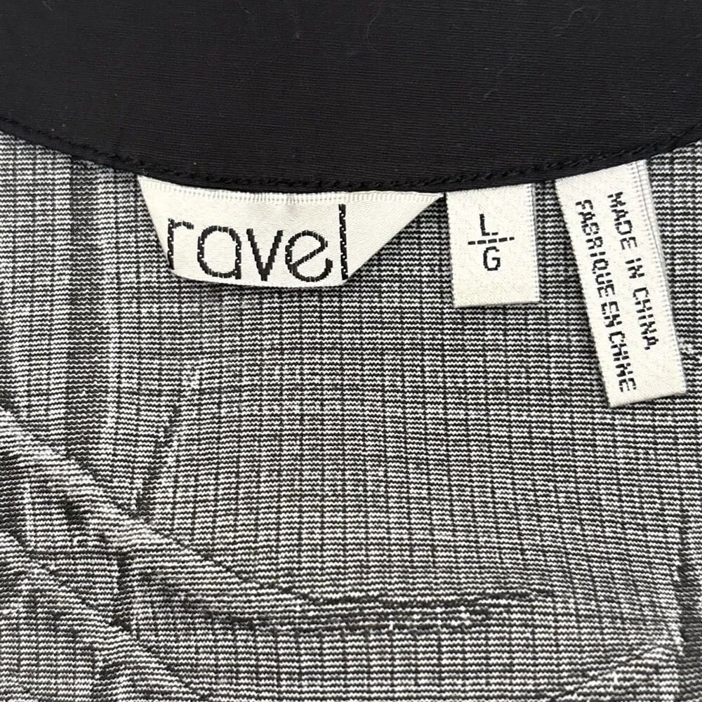 Vintage Y2K Ravel Jacket, ‎ Geometric Textured Stretch,  Zip Front, Womens Large